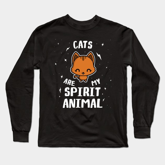 Cats Are My Spirit Animal Long Sleeve T-Shirt by perdita00